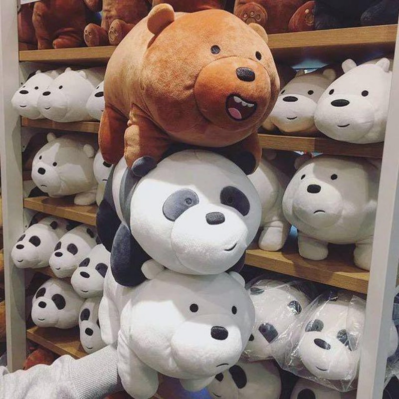 We bare bears Gấu Trúc Nhồi Bông Đứng Xinh Xắn