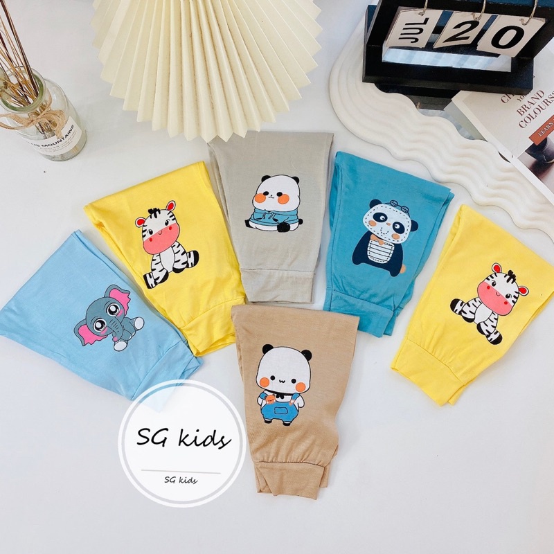 Set 5 quần chục dài thun lạnh mềm mát cho bé trai bé gái