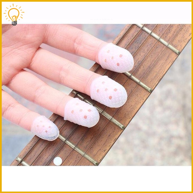 Set 5 Vỏ Bọc Ngón Tay Chống Trượt Giảm Đau Khi Chơi Đàn ukulele