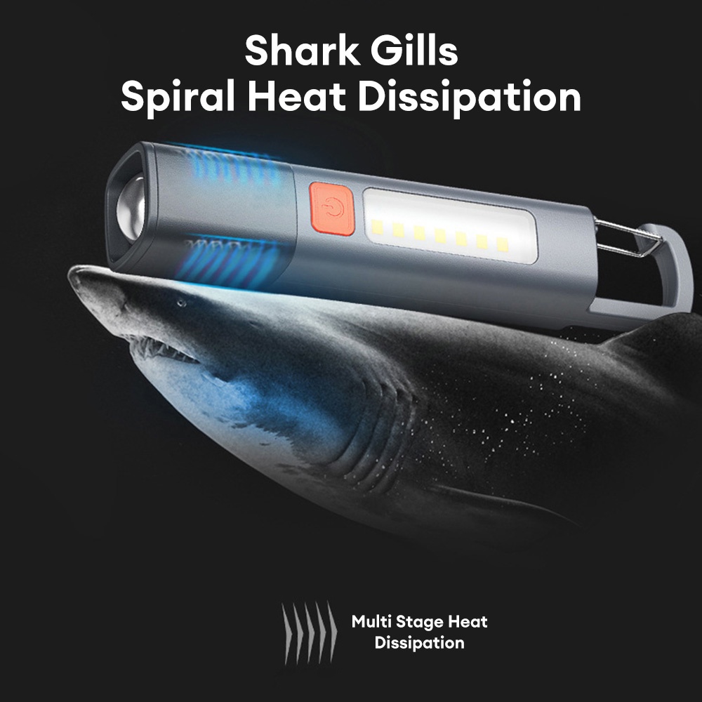 Đèn Pin mini cob Độ Sáng Cao Có Khóa Thiết Kế Phóng To Tiện Lợi Dành Cho Hoạt Động Ngoài Trời