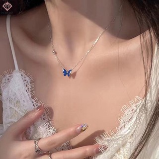   pcwfkef  Vòng cổ Mặt Hình Bướm Đổi Màu Theo Nhiệt Độ Bằng Thép Không Gỉ Mới 