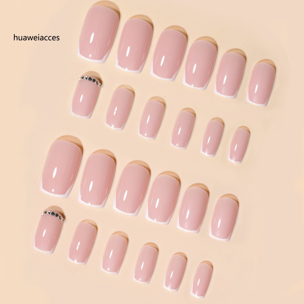 Bộ 24 Móng Tay Giả Bằng abs Chống Phai Màu Sắc Sống Động Kèm Keo Dán