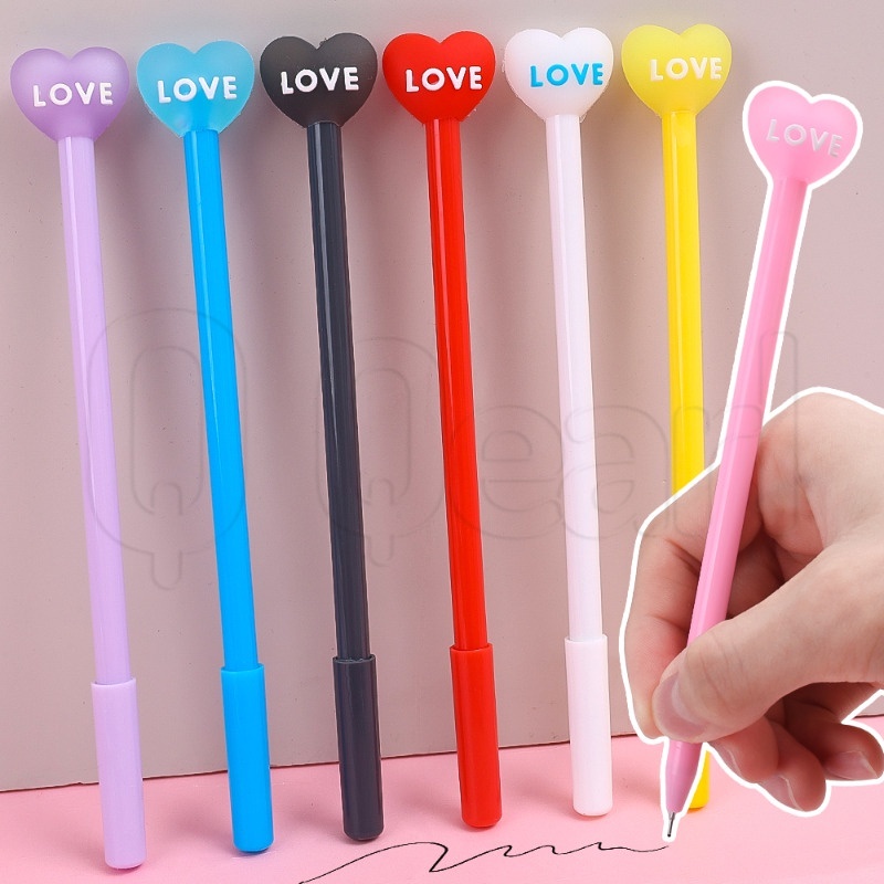 Bút Mực gel pvc Mềm Ngòi 0.5mm Thay Thế Mực Đen Có Thể Thay Thế Cho Ngày Valentine 'S day love 3d