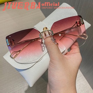 JIUERBA Kính Râm Không Gọng Mẫu Mới Phong Cách vintage Chống Tia uv Cho Nữ