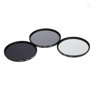Andoer 77mm Fader ND Filter Kit Neutral Density Photography Filter Set for Canon Pentax DSLRs