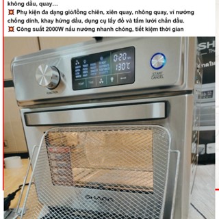 💥Lò nướng đa năng 2 Trong 1 nồi chiên không dầu  SHARP 23L HOMELY công suất 2000W - Bh 12 tháng