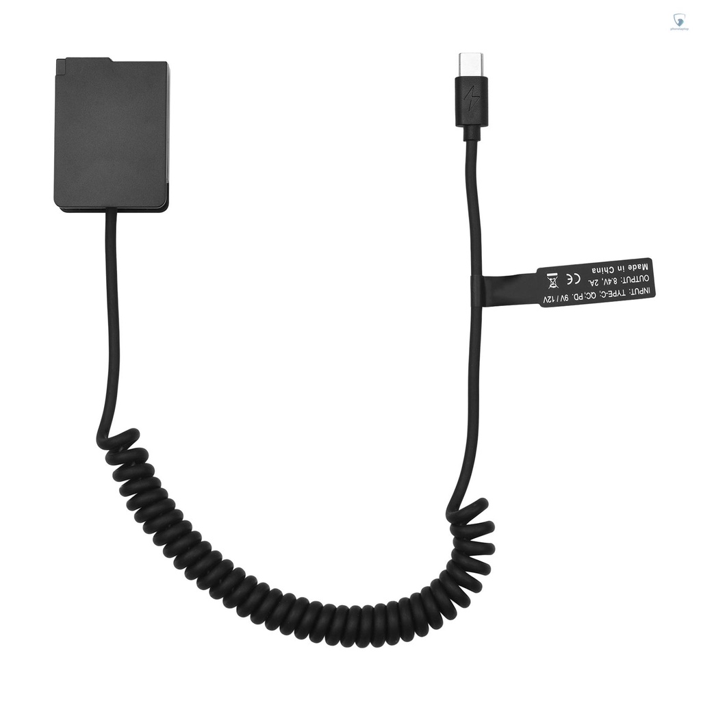 Đầu Nối Pin Andoer DMW-DCC8 USB-C BLC12 Có Dây Cáp Nguồn USB Type-C Thay Thế Cho Panasonic Lumix DMC-FZ300 FZ1000 FZ2000 G5 G6 G7