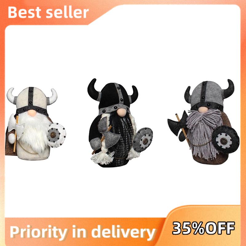 Búp Bê Gnome Warrior Gnome Nhồi Bông Handmade Gnome Scandinavian Swedish Tomte Elf