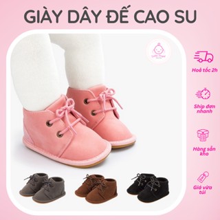 Giày Dây Đế Cao Su Mềm Cho Bé Tập Đi Từ 0 - 18 Tháng 