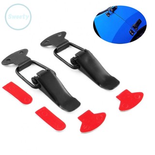 1 Cặp / 2 Kẹp Giữ Tấm Chắn Bảo Vệ 80mm Màu Đen Bằng Sắt Chất Lượng Cao