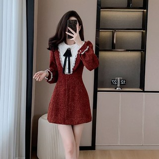 Đầm / Váy Ngắn Eo Hẹp Cao Phong Cách Trung Hoa Cổ Điển Thời Trang Thu Đông Dành Cho Nữ