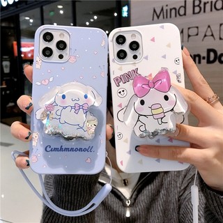Ốp Điện Thoại Cho Samsung Galaxy S26 S25 S24 S23 S22 Ultra S21 S20 FE S10 S9 S8 Plus Hoạt Hình Chú Chó Con Có Giá Đỡ Cát lún Dây Vỏ Di Động