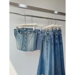 Áo ống jeans nút cocobebe gus top