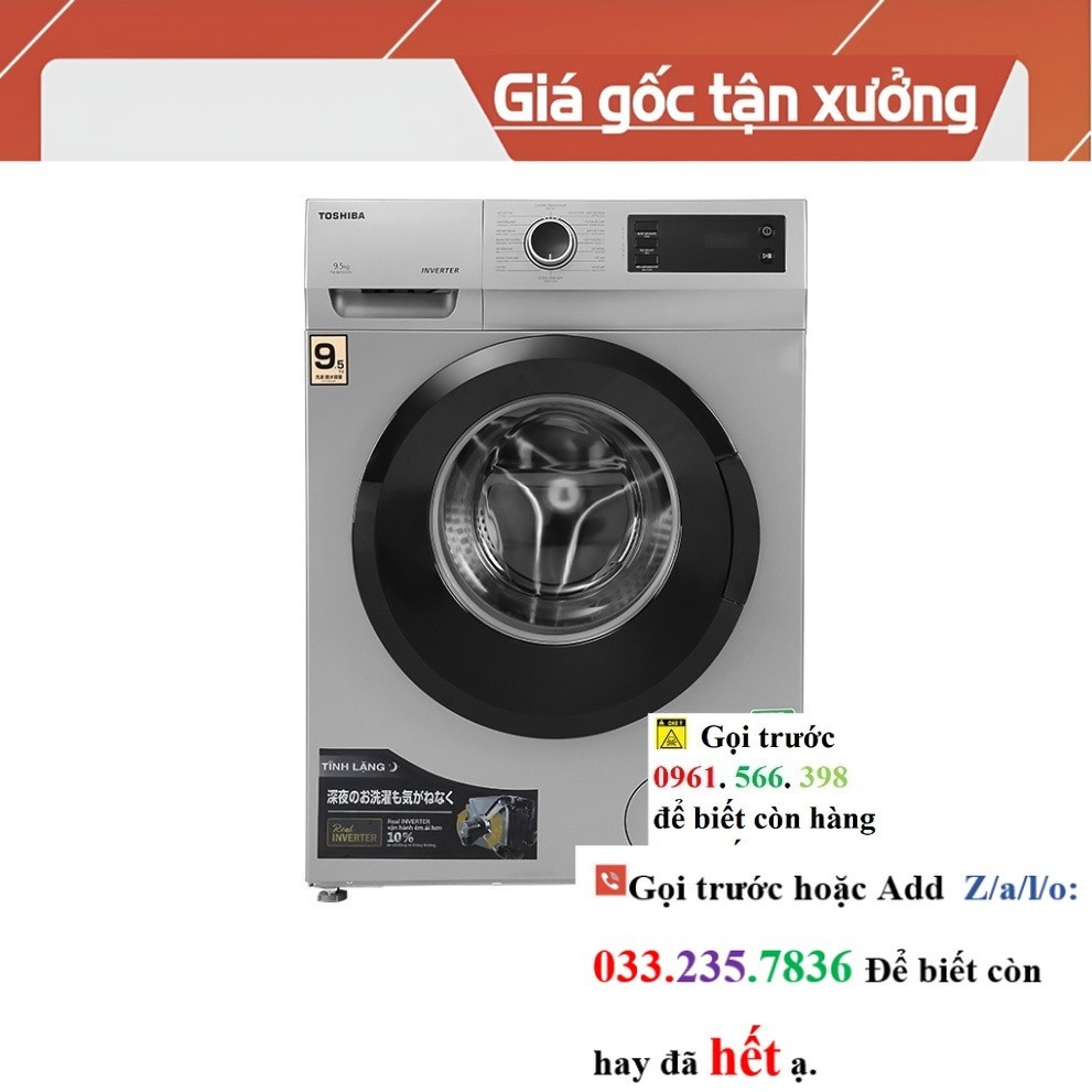 Máy giặt Toshiba Inverter 9.5 Kg TW-BK105S3V(SK) <<Hãng