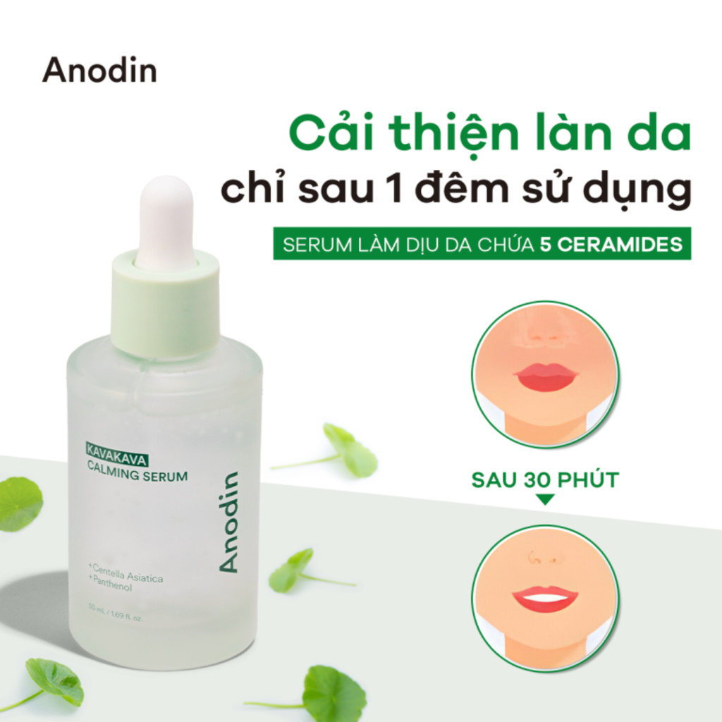 Tinh Chất Serum Cấp Ẩm, Phục Hồi & Làm Dịu Da Anodin Kava Kaka Calming Serum Hàn Quốc 50ml