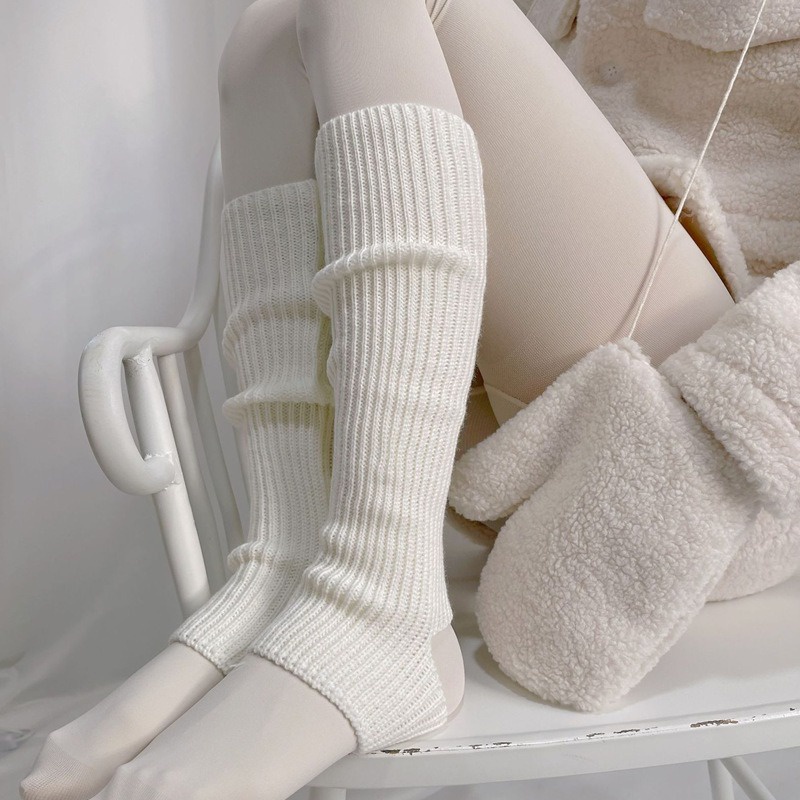 Y2K Step on Foot Socks for Girls' New Hollow Out Lolita Step on Foot Wool Pile Short Socks for Leg Protection Warm Socks for JK Girls' Leg Covers