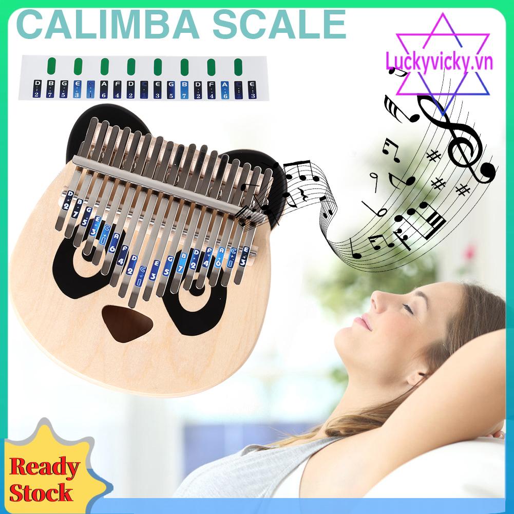 Bộ 2 Miếng Dán Ghi Chú Hình Đàn piano kalimba