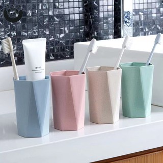 Cốc Đánh Răng Dáng Kim Cương Hiện Đại Size 10/12cm - Ly Uống Nước Lúa Mạch CFH