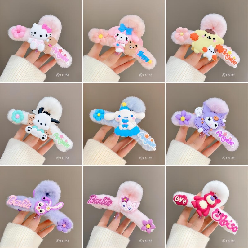 Kẹp Tóc Hình Cá Mập Hoạt Hình Nhồi Bông Dễ Thương Không Làm Tổn Thương Dành Cho Bé Gái Trẻ Em Hàn Quốc