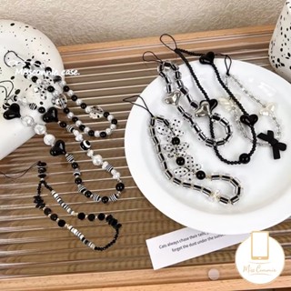 Dây Đeo Điện Thoại acrylic Ngọc Trai Hình Trái Tim / Bướm Xinh Xắn Cho Nữ