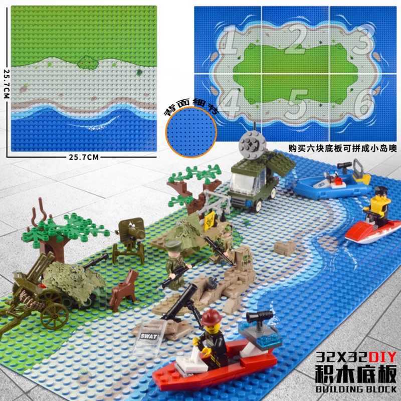 Đồ Chơi Lắp Ráp Mô Hình Thuyền Cảnh Sát lego mini Bằng Cao Su Cho Trẻ Em