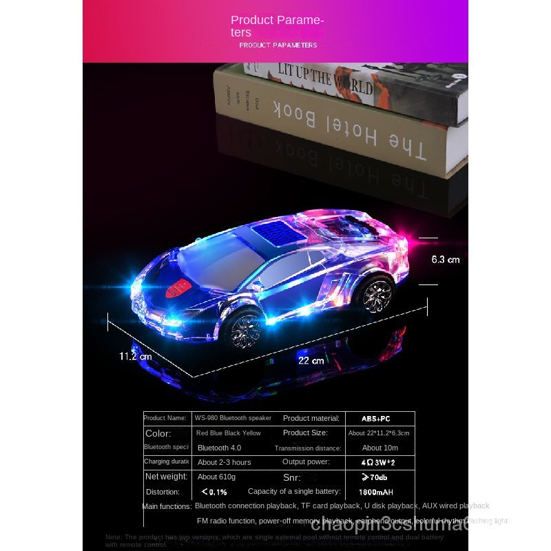 Ppsm Loa bluetooth Không Dây Có Đèn Pha Lê Nhiều Màu Hình Cá Heo / Loa / Loa / Loa subwoofer / Loa bluetooth / game / Loa subwoofer / Loa Xe Hơi