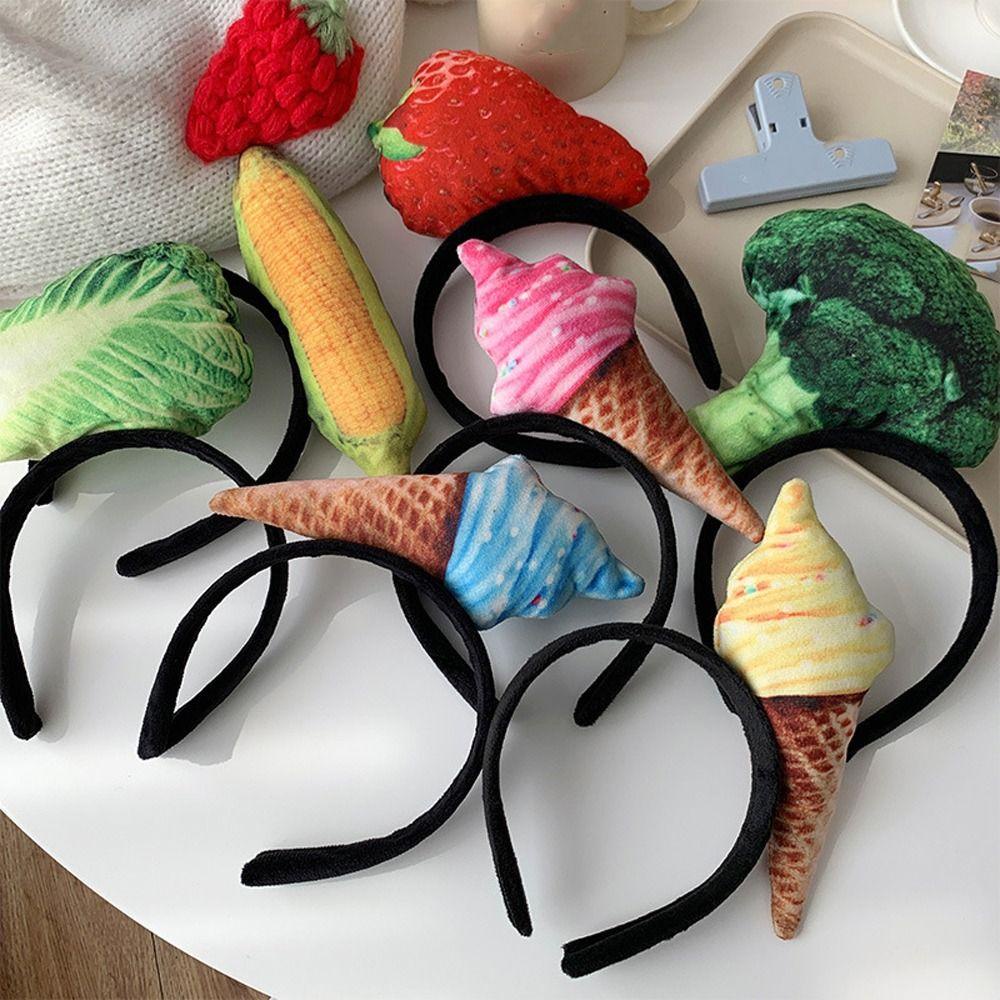 Mxmusty Cài Tóc Hình Bánh Mì / Rau Củ / Hamburger Vui Nhộn Phong Cách Hàn Quốc Cho Nữ / Bé Gái