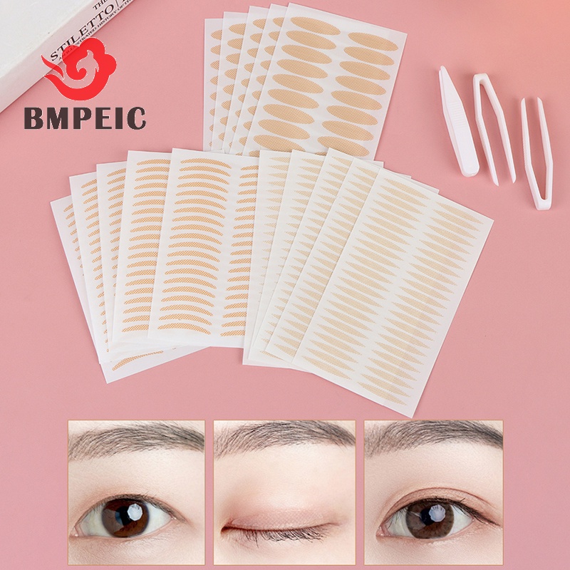 Set 200 miếng dán kích mí BMPEIC tự dính dạng lưới ren vô hình