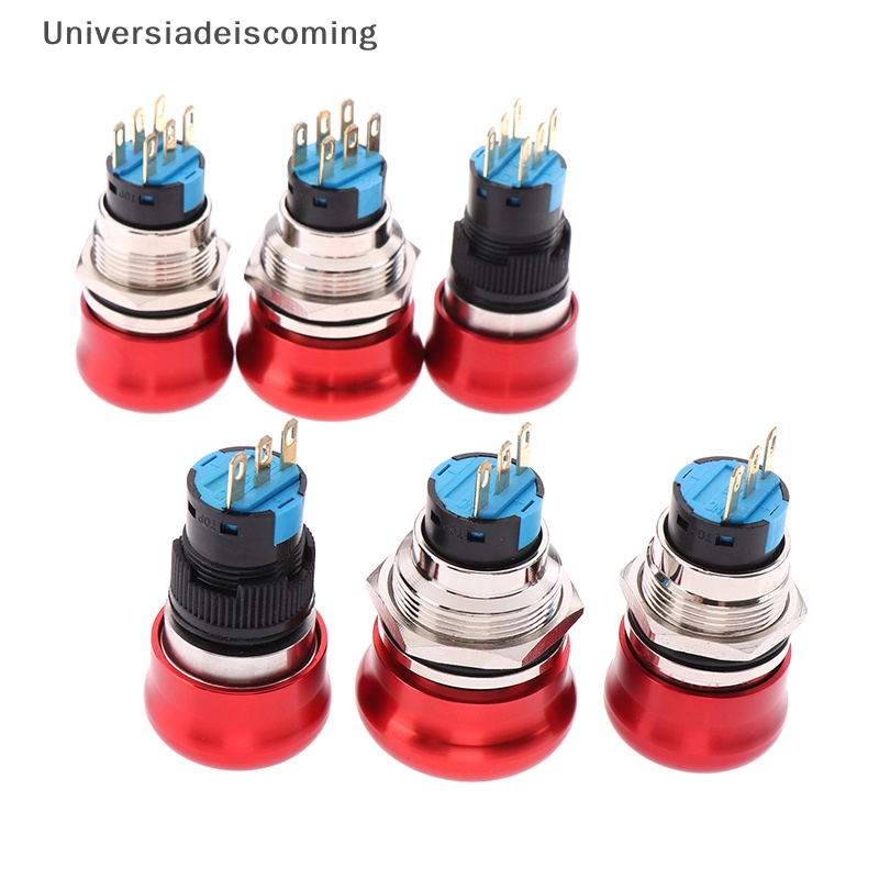 ZMONH 16mm 19mm 22mm Nút kim loại dừng khẩn cấp Nút nhấn nấm Dừng 1NO1NC 2NO2NC Giữ lưới * mới