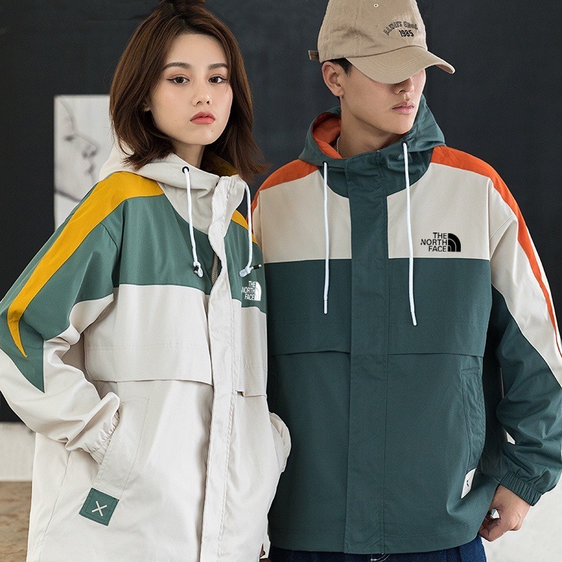 Thenorthface Áo Khoác Dáng Rộng unisex Chính Hãng 100% Chống Gió Ấm Áp Thời Trang Mùa Thu