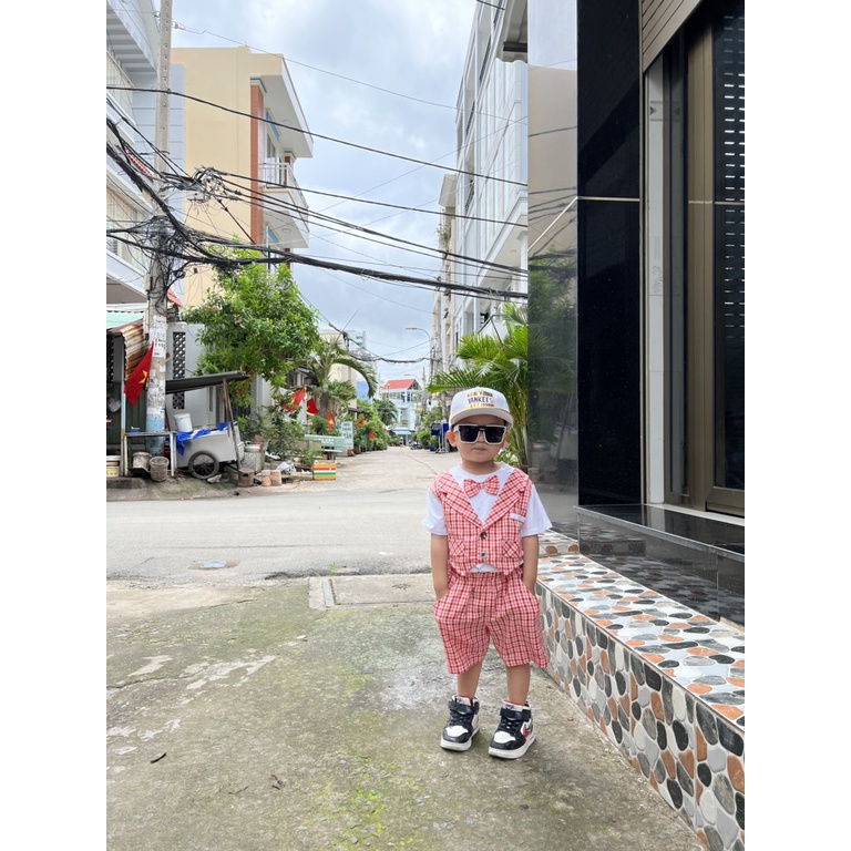[size 13kg-18kg ] Set bộ gile công tử bé trai