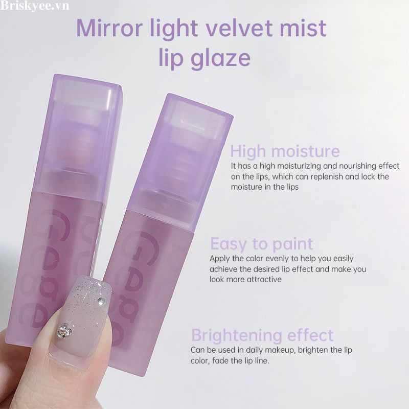 Briskyee💄Son Kem trang điểm Gege Bear HERORANGE Tông Nhung Lì Mềm Mại Tạo Hiệu Ứng Sương Son Môi nội Địa Trung The First