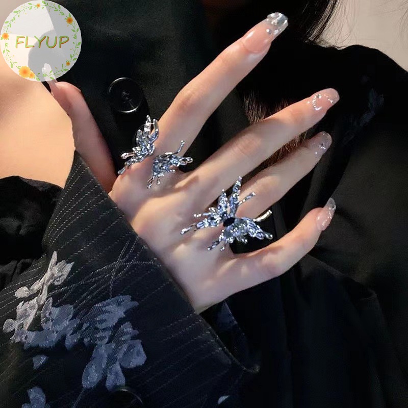 Flyup Nhẫn Hở Hình Bướm Phong Cách gothic Thời Trang Cho Nữ vn