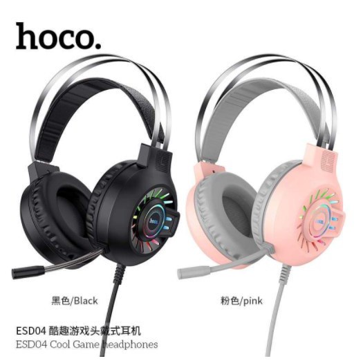 Tai Nghe chụp tai Headphone Gaming Hoco ESD03/ESD06 Có Mic Đàm Thoại. Có Đèn LED Siêu Đẹp - Bảo Hành 6 Tháng