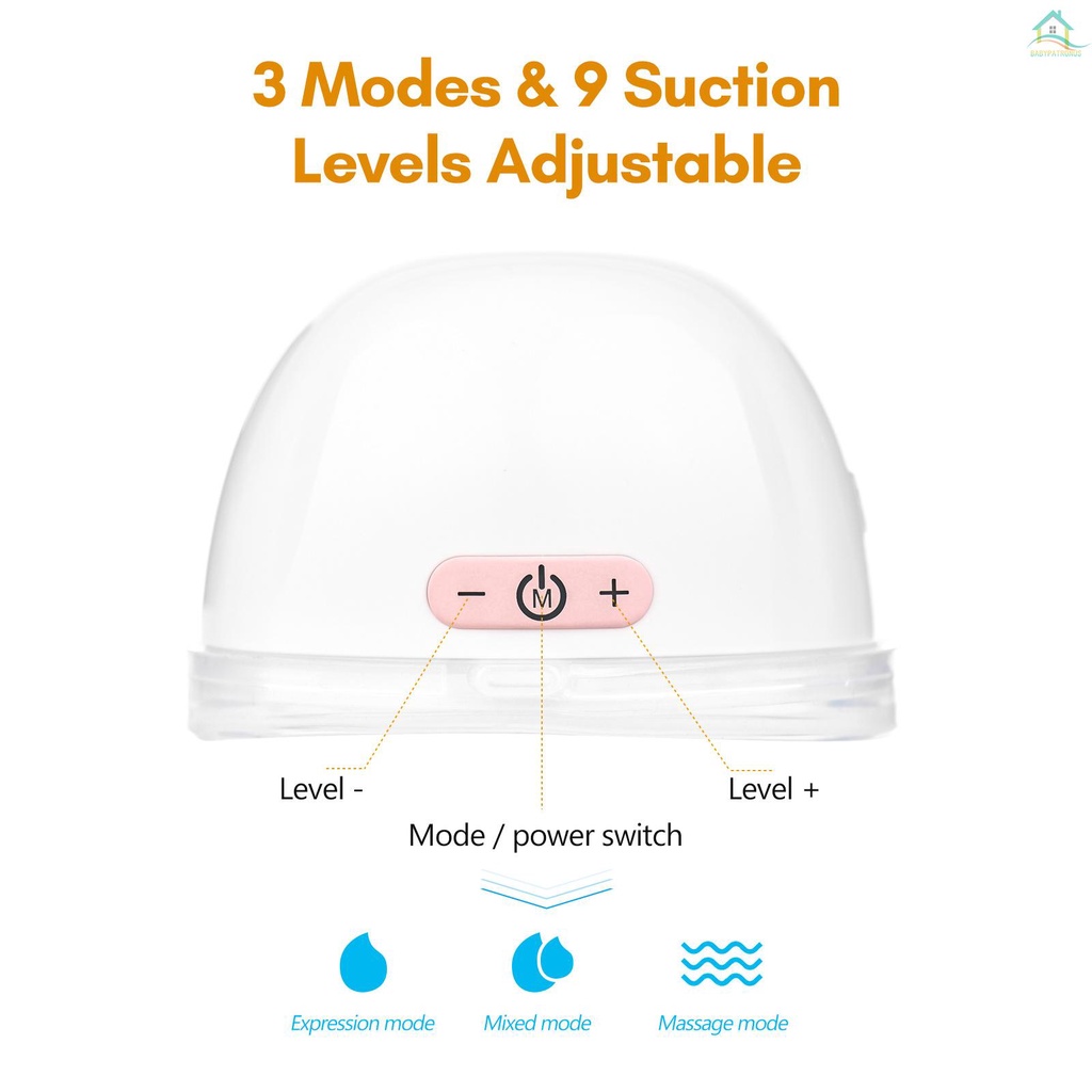 Máy Bơm Sữa Điện Rảnh Tay Di Động Không Đau 3 Chế Độ Hút 9 Mức Độ Kèm Bình 24mm 150ml #babypatronusVn.vn. vn. vn. vn.