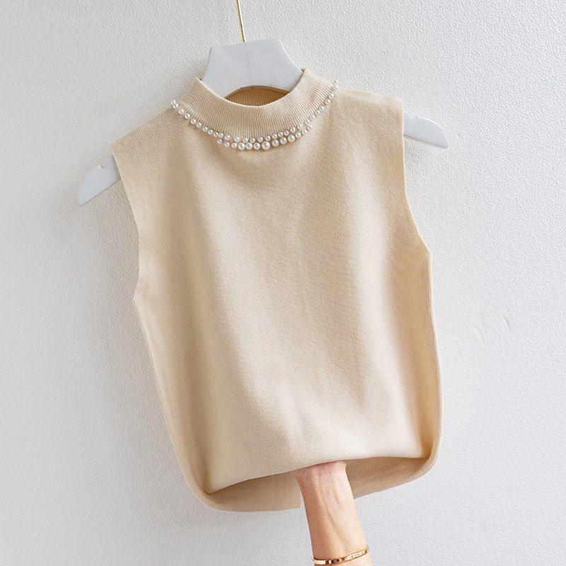 Áo Dệt Kim Hai Dây Thiết Kế Mới Thời Trang Mùa Thu Dành Cho Nữ