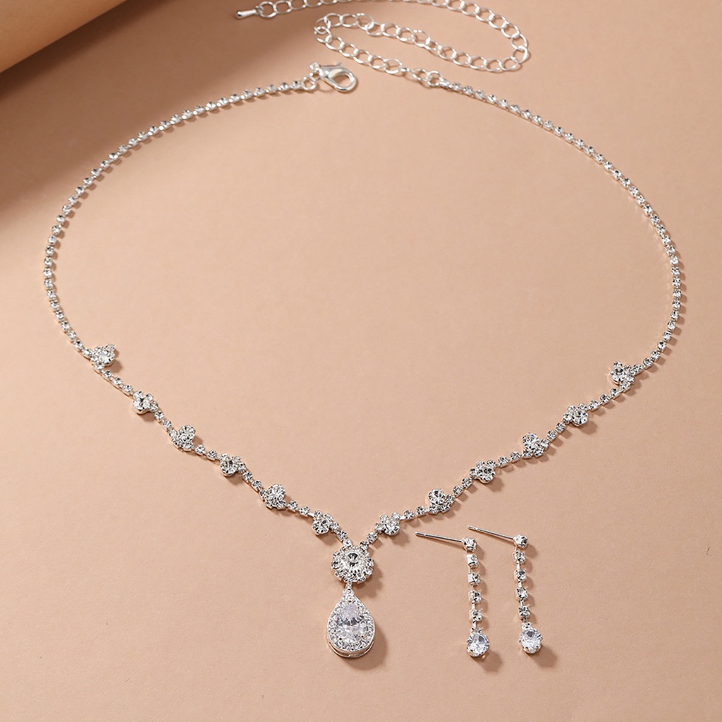 Vòng cổ Mặt Hình Giọt Nước Mắt Thiên Thần Đính Đá zircon