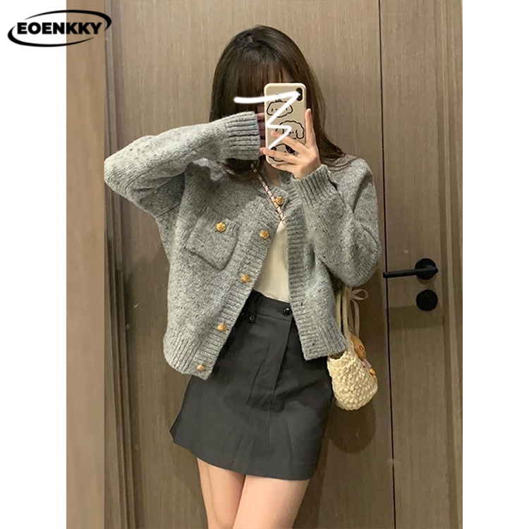 Áo khoác cardigan EOENKKY WMY23903H2 37Z230915 thời trang Hàn Quốc độc đáo đẹp mắt