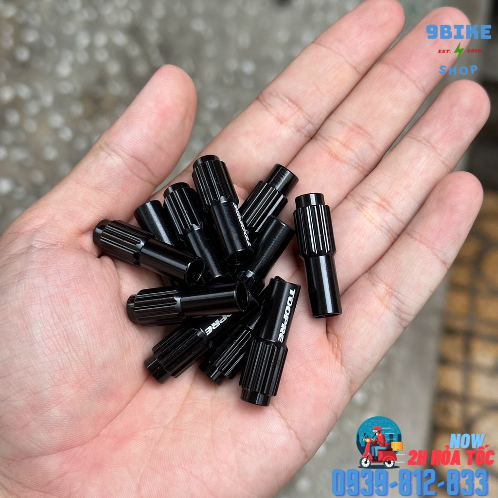 Ốc tăng dây đề dây thắng nhôm cnc siêu nhẹ siêu nét TOOPRE màu đen - GIÁ 1 CÁI