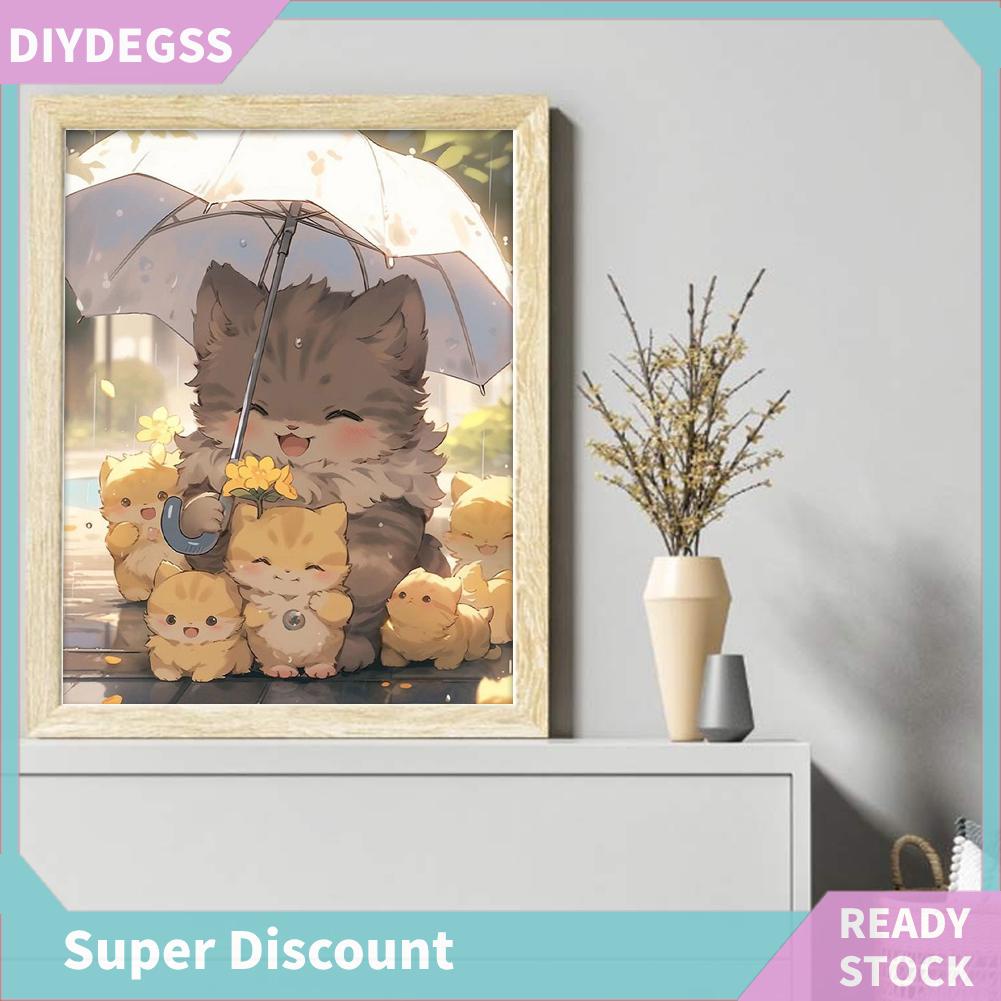 Tranh Thêu Chữ Thập Diy Hình Mèo Bằng cotton Thân Thiện Với Môi Trường 11ct 40x50cm