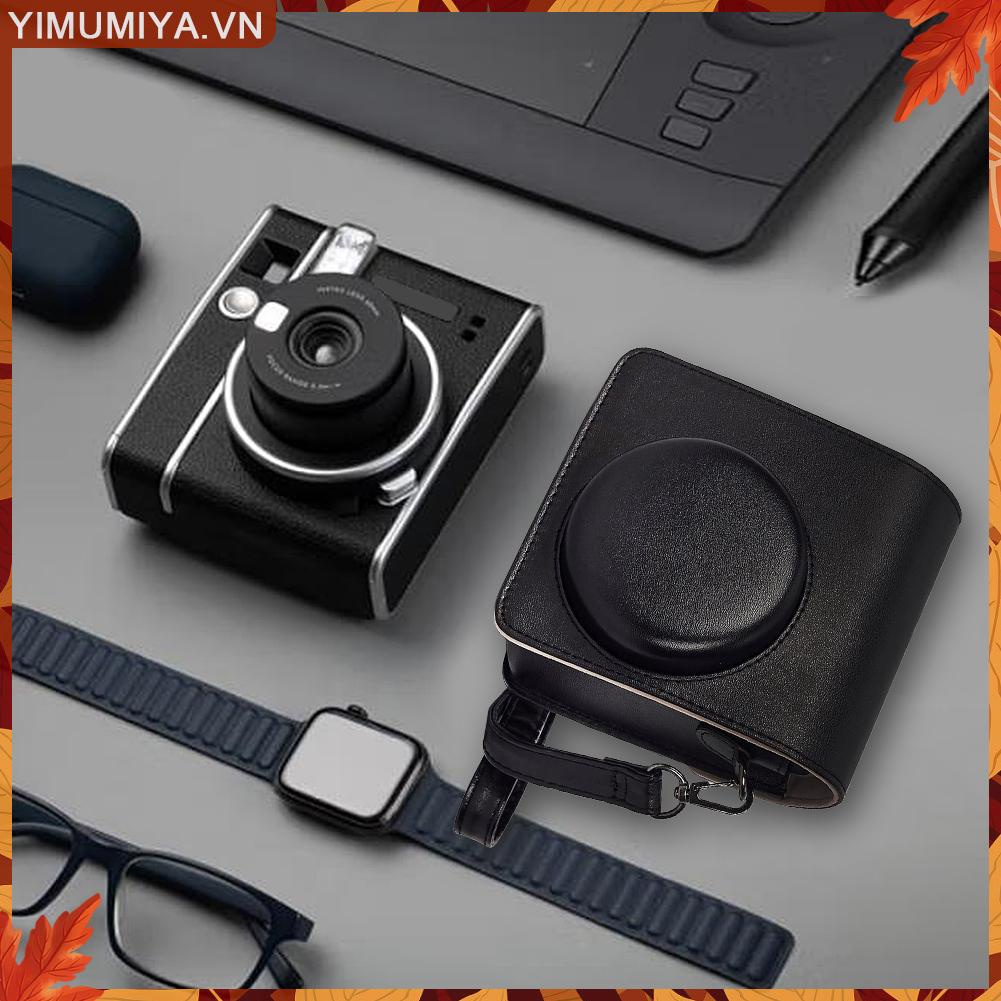 ☼Yimumiya ☼ Bảo Vệ Bao Da pu Máy Ảnh fujifilm instax mini 40 Kèm Dây Đeo Tùy Chỉnh Tiện Dụng