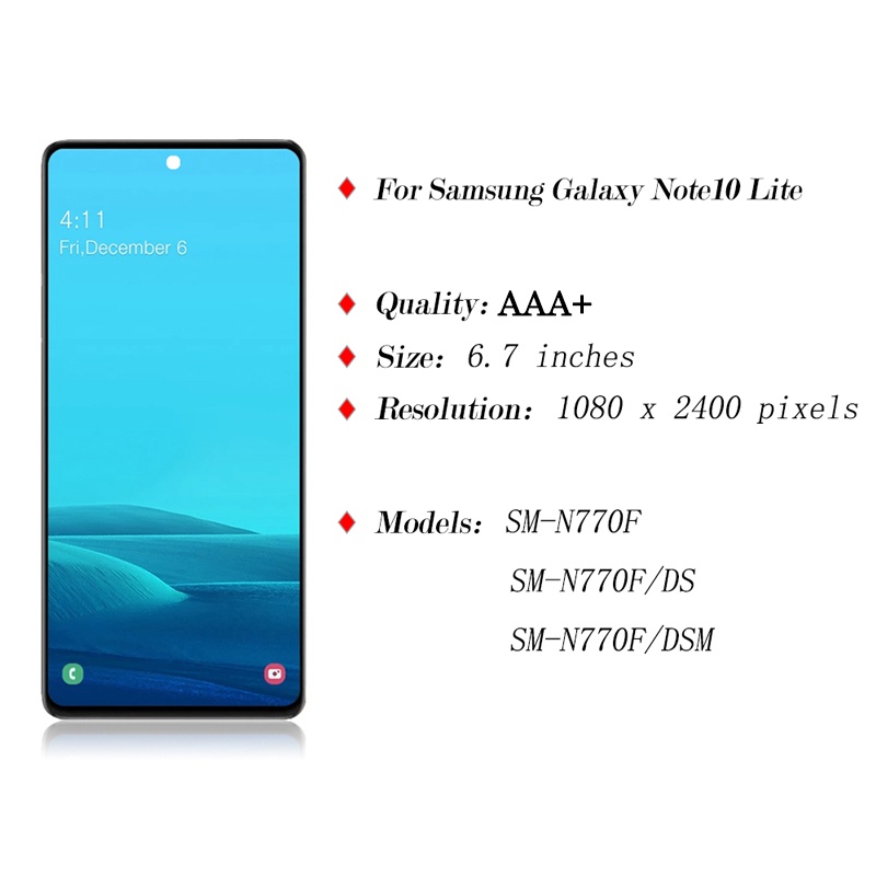 Màn Hình lcd Cảm Ứng Thay Thế Cho samsung galaxy note 10 lite n770f