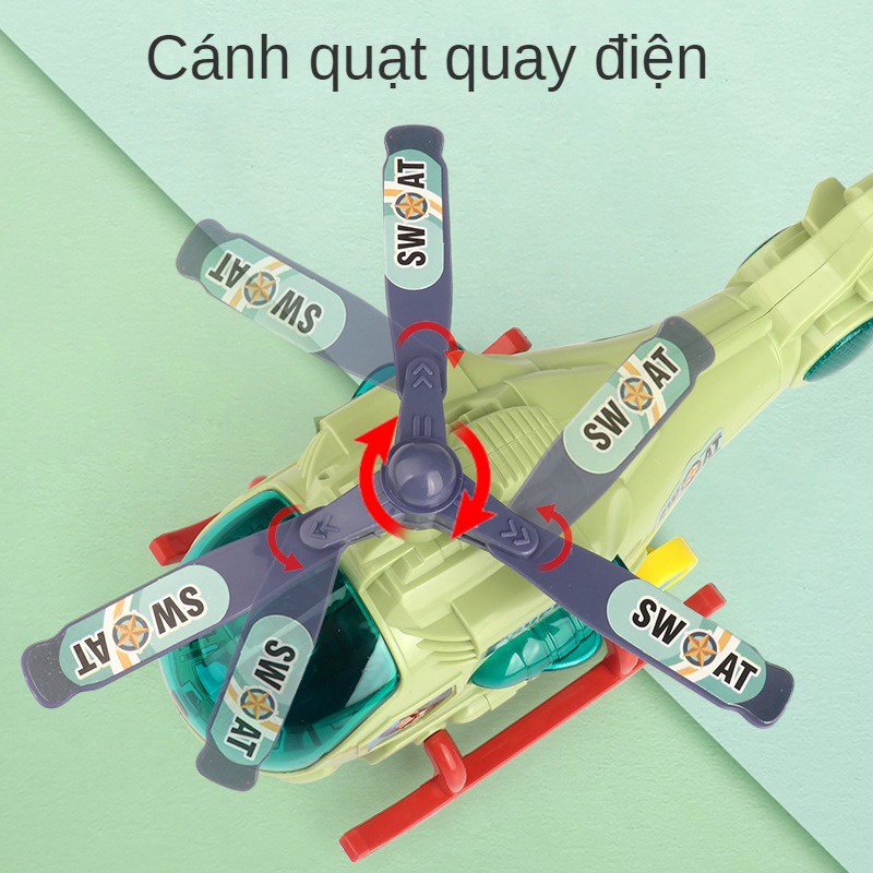 Đồ Chơi Mô Hình Máy Bay Trực Thăng Điện Tử Có Nhạc Và Đèn Thông Dụng Cho Bé Trai