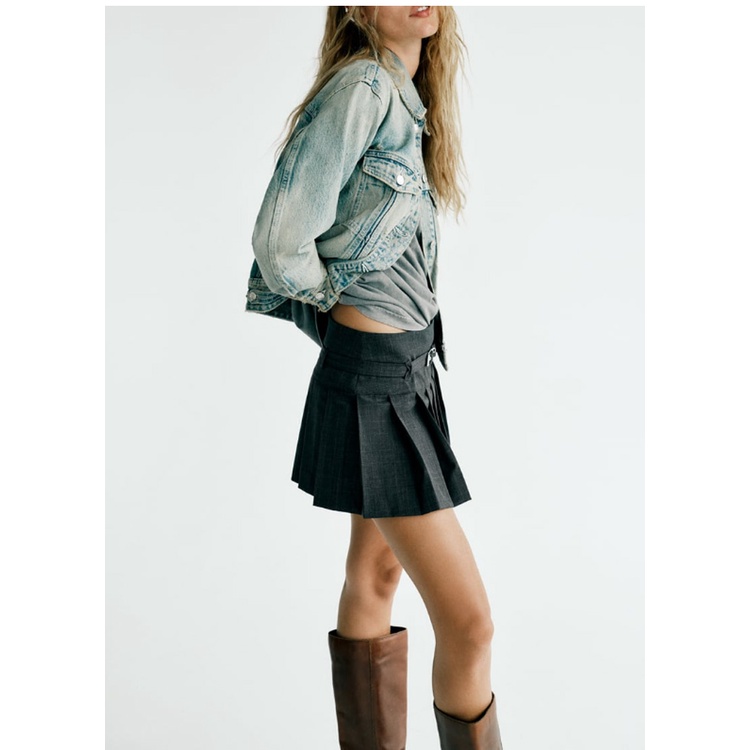 Zara Chân Váy mini Xếp Ly Lưng Vừa Thời Trang Mùa Thu 4391506 3067518