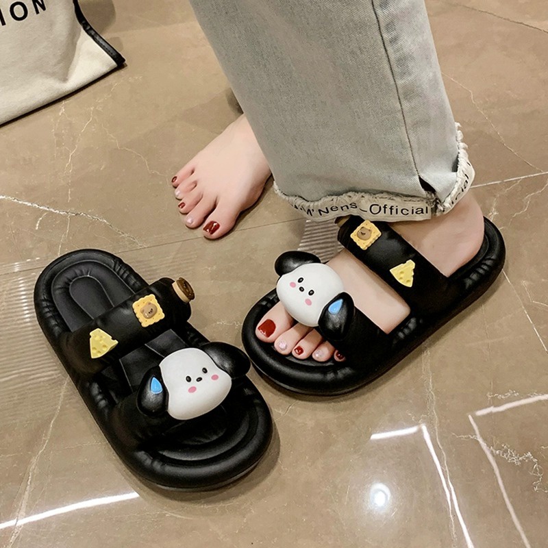 Dép Đế Dày Chống Trượt Thoải Mái Họa Tiết Hoạt Hình Cho Nữ