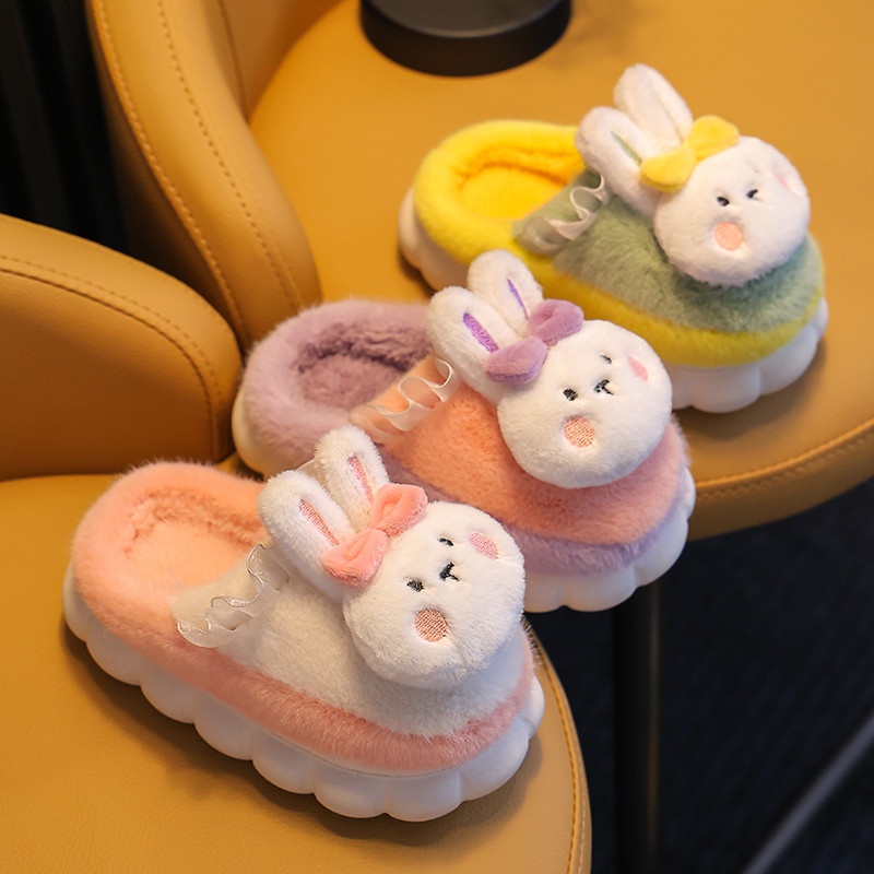 Chibi Dép Bông Đi Trong Nhà Chống Trượt Hình Hoạt Hình Xinh Xắn Cho Bé