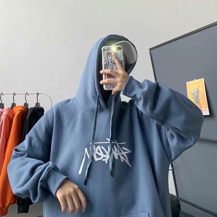 M-8XLÁo Khoác Hoodie Màu Cam Phong Cách Đường Phố Pháp Thời Trang Xuân Thu Cao Cấp Cho Cặp Đôi