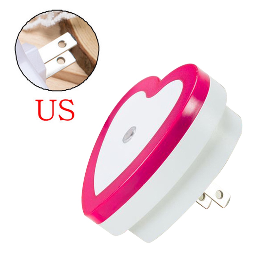 Đèn Ngủ Thông Minh Mini Chính Hãng 100% Đèn LED Cảm Biến ánh Sáng Ban đêm Hình Trái Tim Chất Lượng Cao Cho Phòng Ngủ/phòng Khách Qiqimall_vn