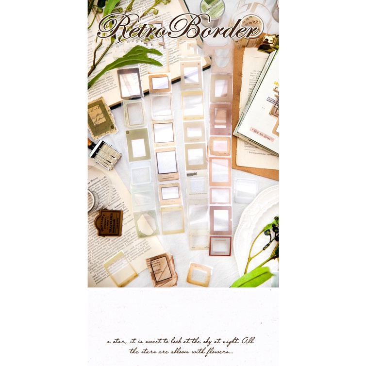 Cuộn Băng Keo Dán Viền Trang Trí Sổ Lưu Niệm diy 38mm * 200cm