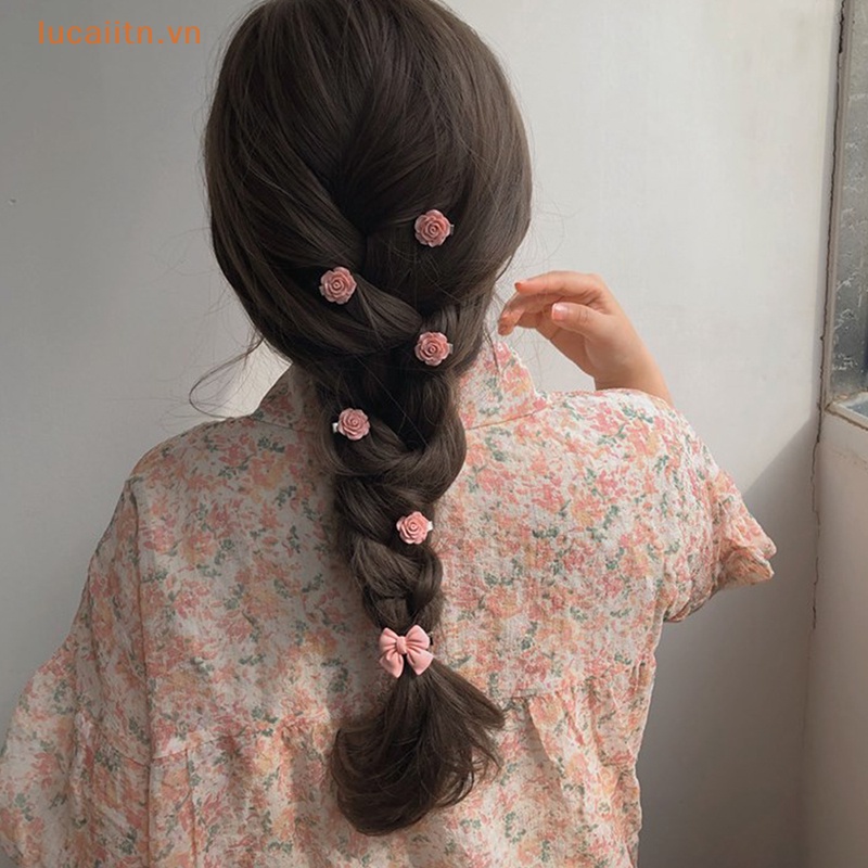 1 Kẹp Tóc Hình Hoa Hồng Và Bướm Dễ Thương Cho Nữ vn